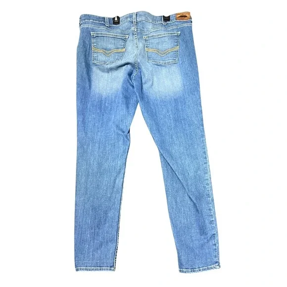 Harley Davidson Womens Size 20W Skinny Blue Jeans Denim Biker Casual Motorcycle - Picture 3 of 16